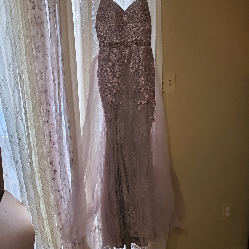 COPY - Dusty Mauve-Lavender Long Prom Dress